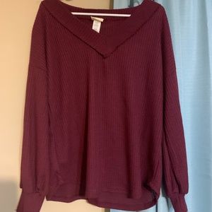 Burgundy top